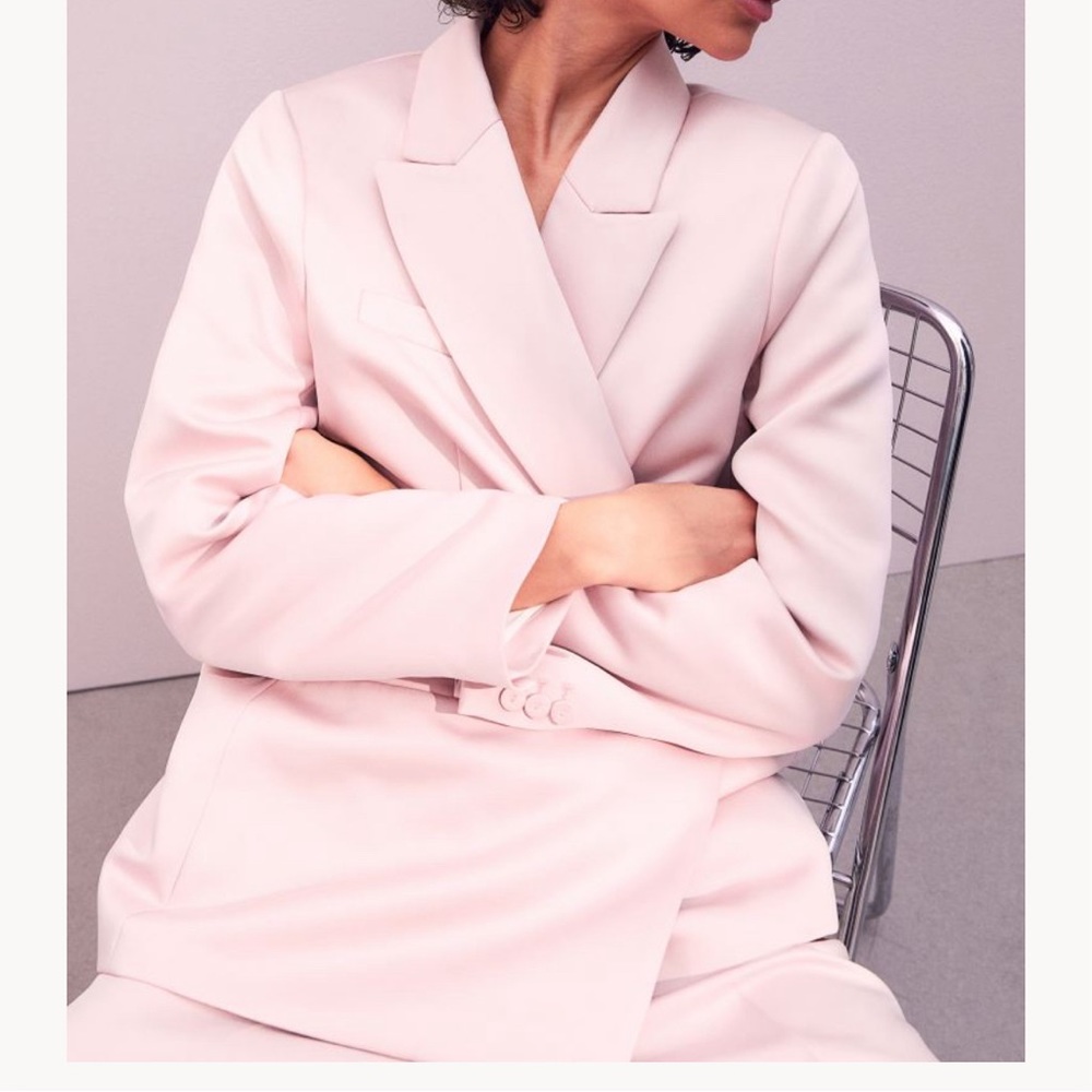 H&M Oversized Pink Blazer, New With Tags, Size L